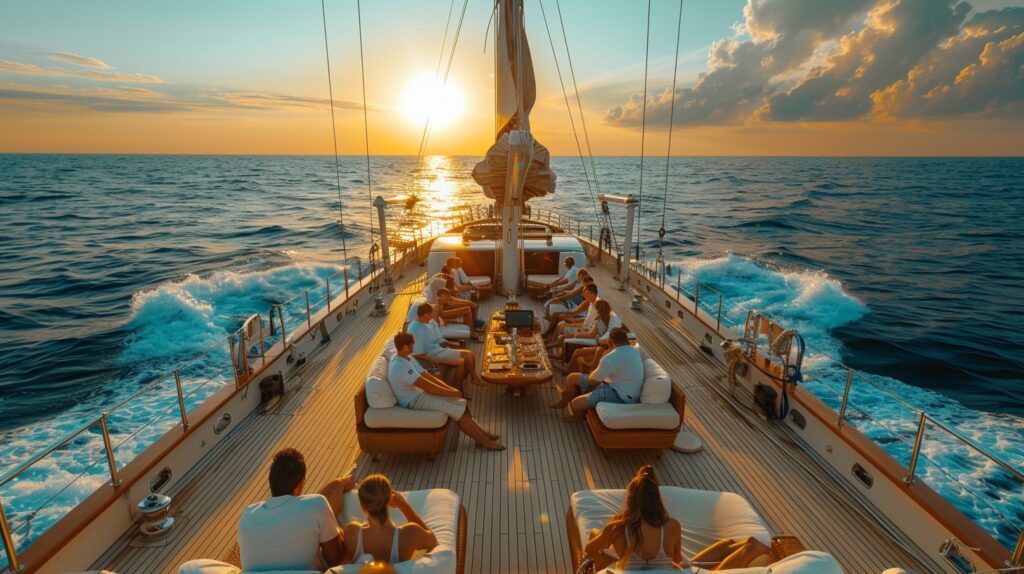 People on a yacht